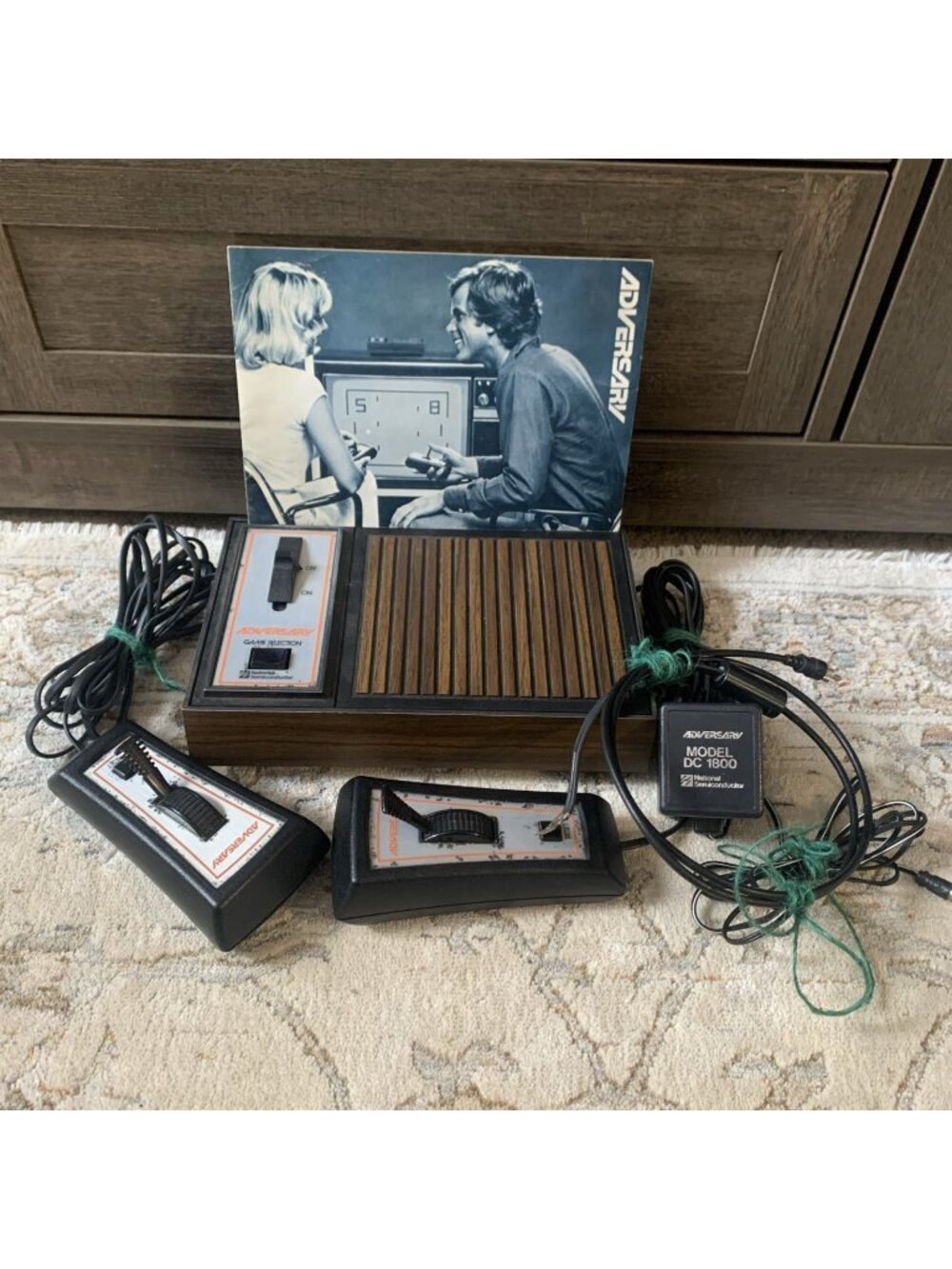 ADVERSARY Video Game Console 1976 Pong Tennis Hockey Handball Model 370 Untested
